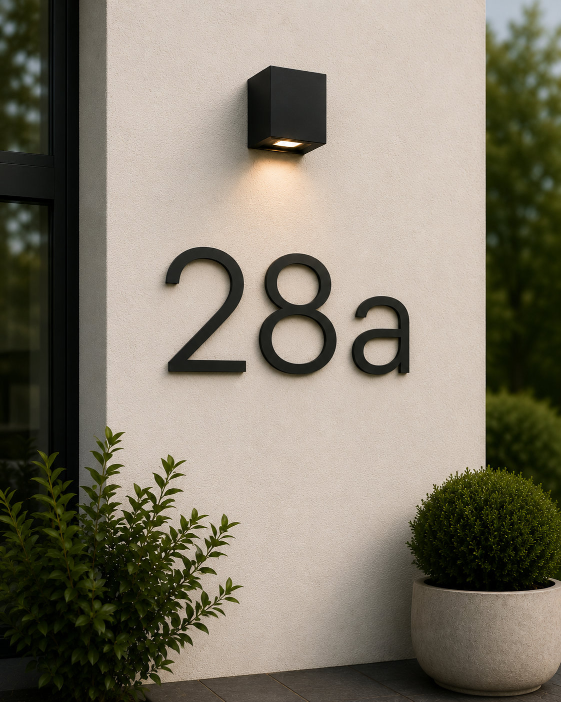 Husnummer i moderne font